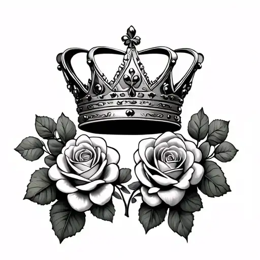 Crown With Clover And Roses