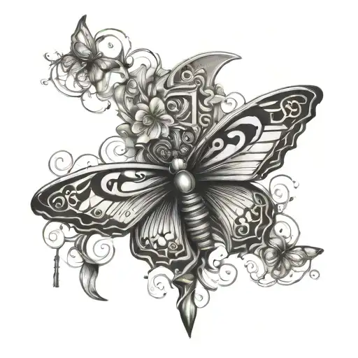 Butterfly With Dagger