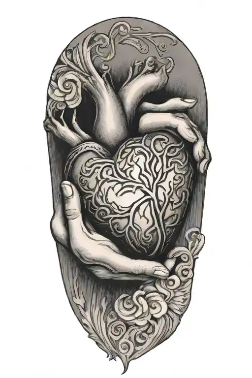 Hands Holding A Heart