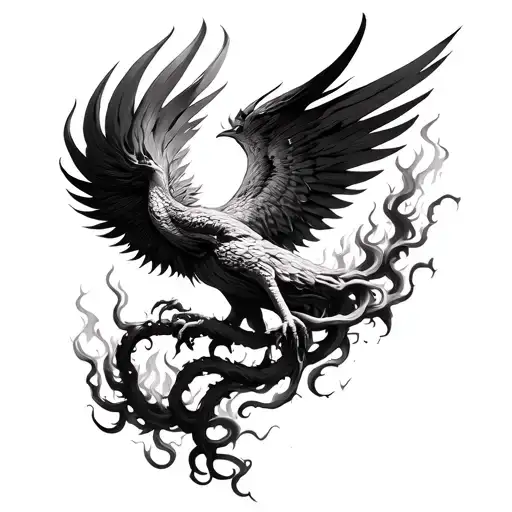 Medusa Phoenix Rising From The Ashes