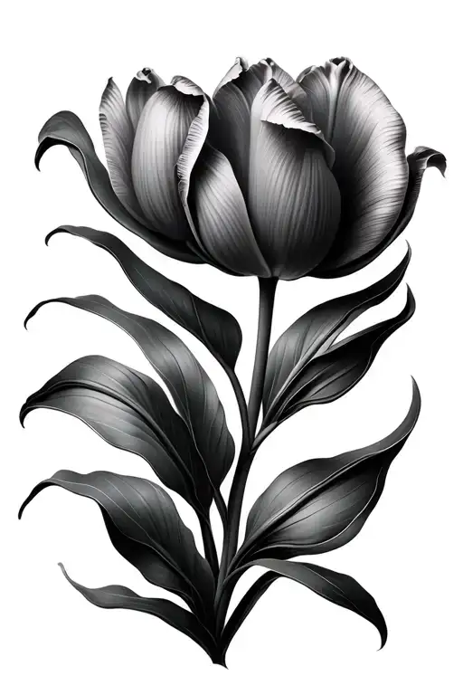 Tulip 3D Tropical Plant