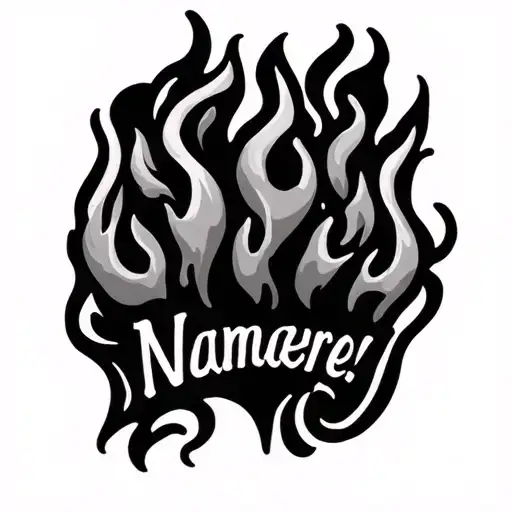 Kids Names With Flames Left Arm