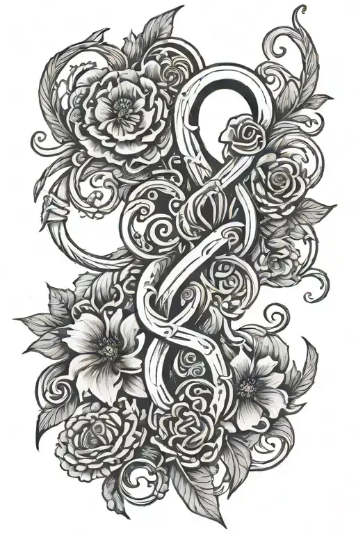 Sexual Assault Symbol And Flowers Intertwined