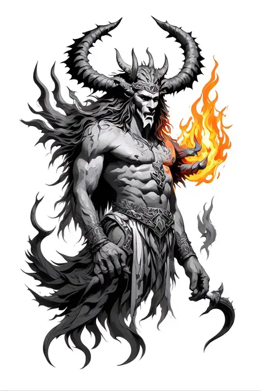 God Perun Demon And Fire