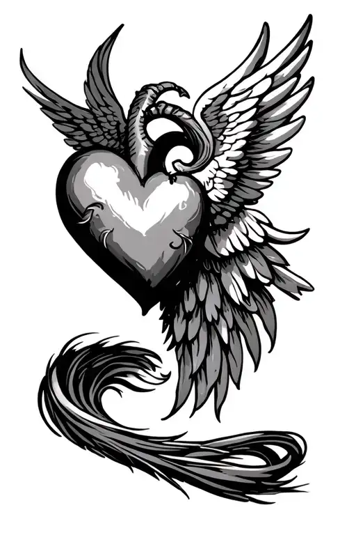 Heart With Angel Wings