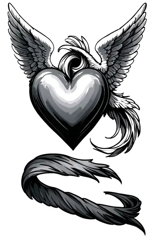 Heart With Angel Wings