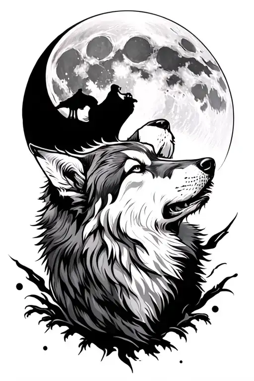 Wolf Howling At The Moon