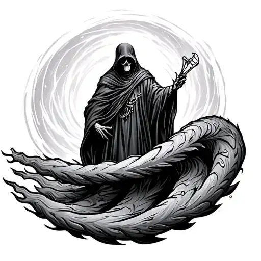 Spiral With A Grim Reaper Standing