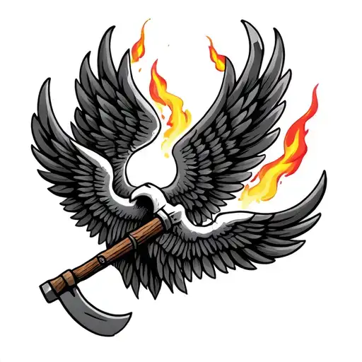 Ems Wings With Fire Axes Behind The Wings