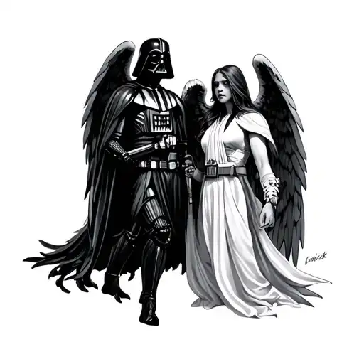 Angel And Dark Vader