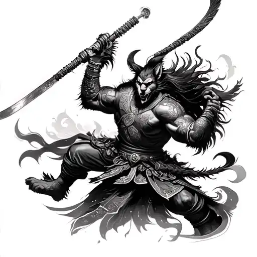 Manchurian Warrior Battling