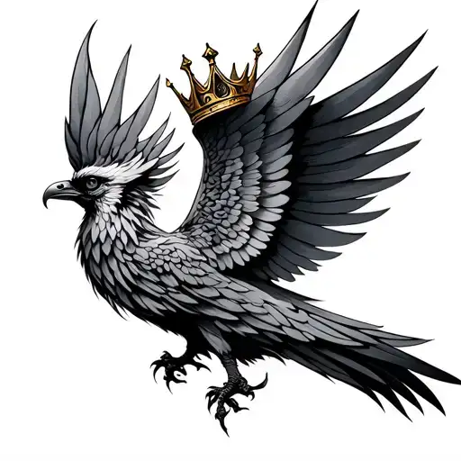 Pheonix Wings With Crown