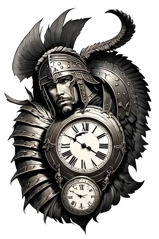 Gladiator With Clock