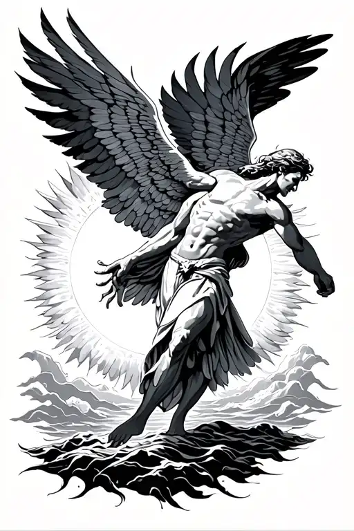 Icarus Flying Towards The Sun