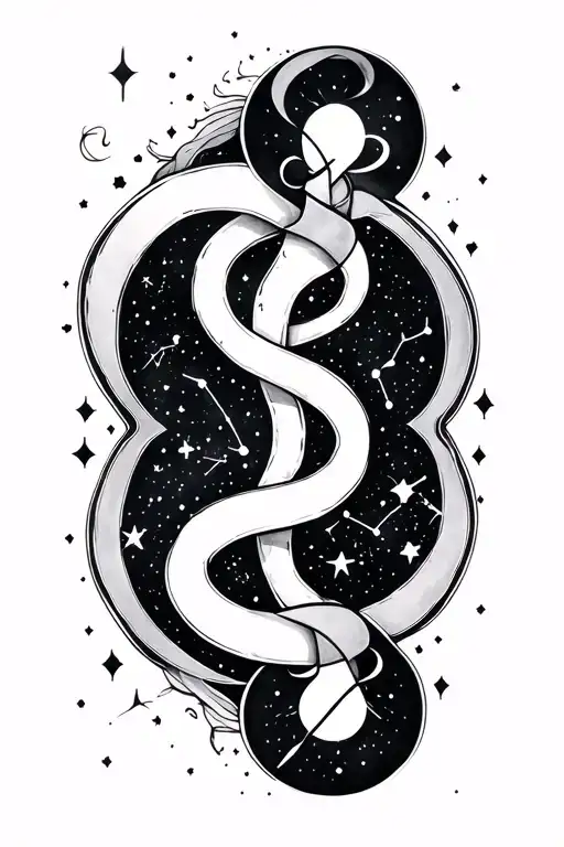 Aquarius Cancer Sagittarius Constellation Intertwined