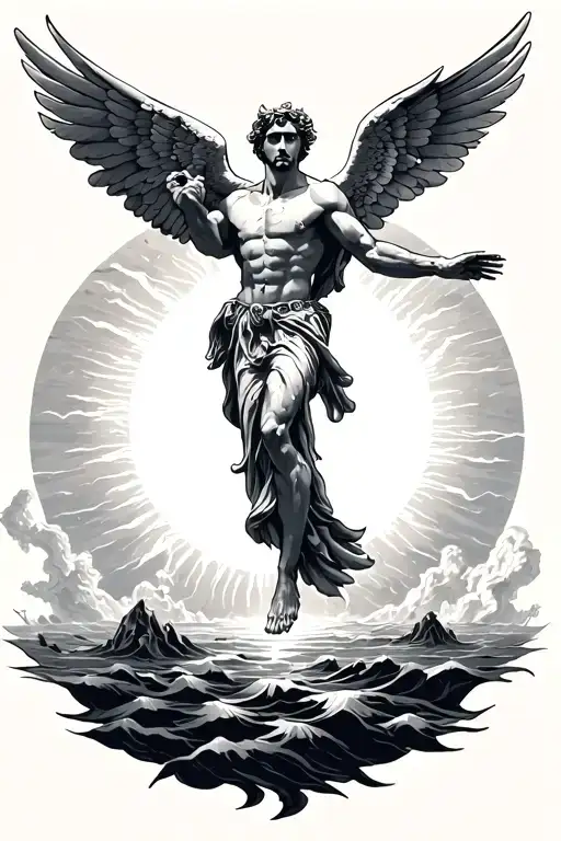 Icarus Flying Towards The Sun