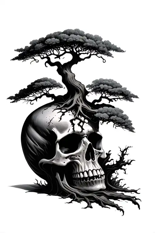 Poison Tree Growing Out Of A Skull