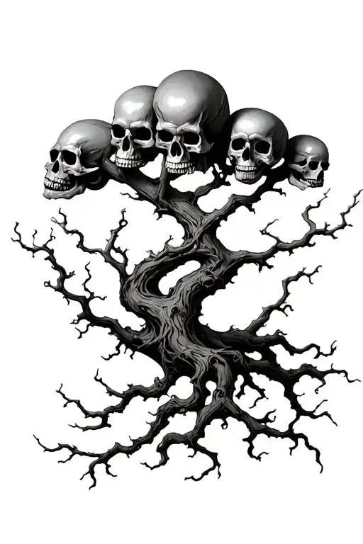 Poison Tree With Skulls Surrounded