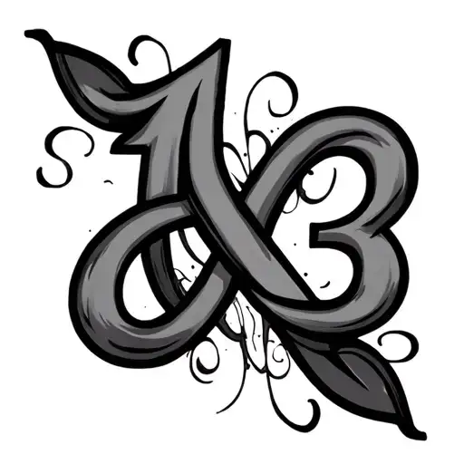 Numbers 1 4 3 With Infinity Symbol