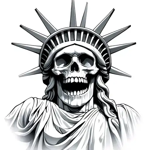 Statue Of Liberty Skull