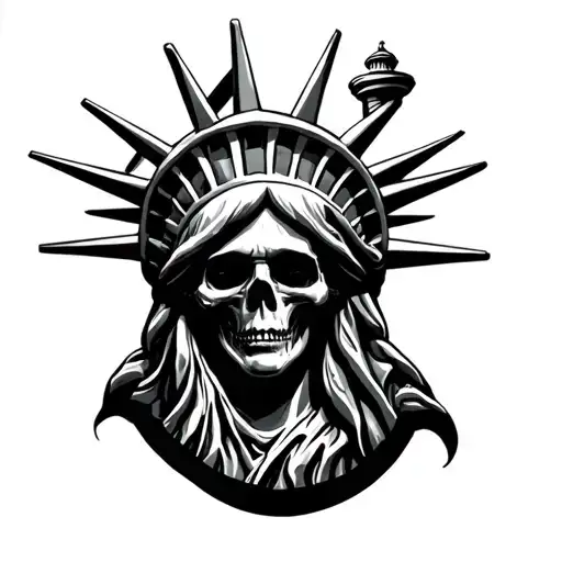 Statue Of Liberty Grim Reaper