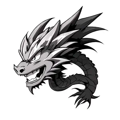 Dragon Ball Tattoo Design Sketch