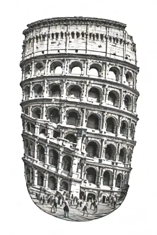 Colosseum With Place For Script Quote Written