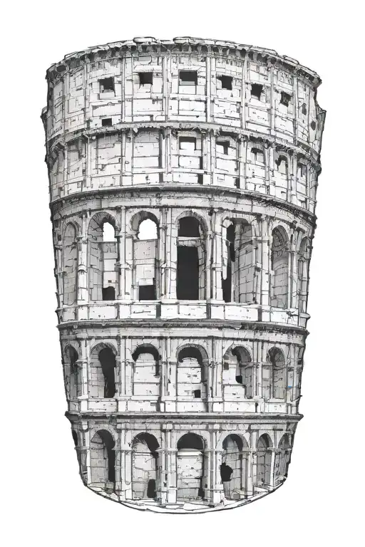 Colosseum With Place For Script Written Within