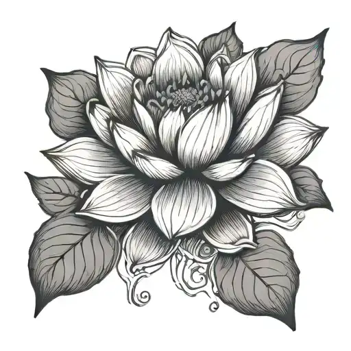 Lotus Flower And Growth Strength Family