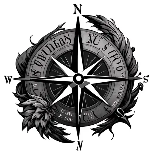 4 Stoic Virtues On A Compass