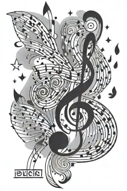 Stars And Music Notes