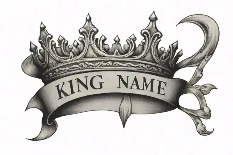 First Name With King Crown