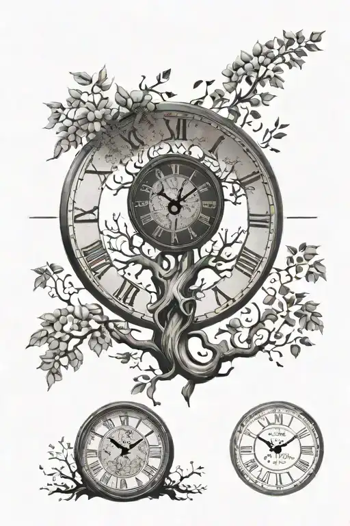 A Round Clock With 18Th December 2022 Wrapped In Tree Of Life