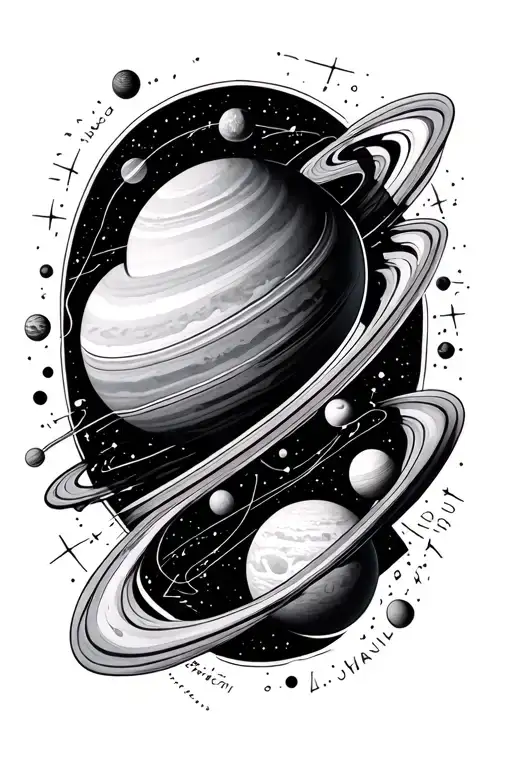 Solar System With All Planets With Cancer Constellation