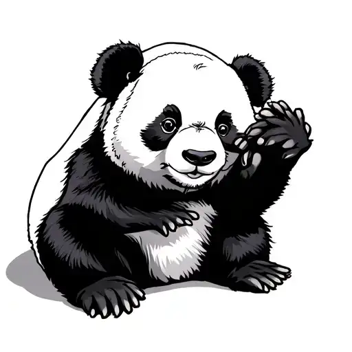 Panda Sitting