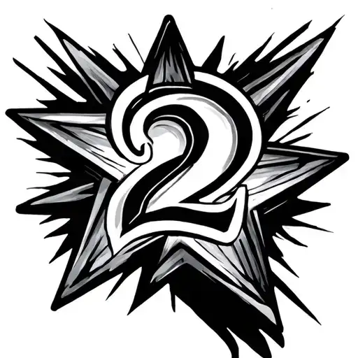 Star With Number 2 Inside