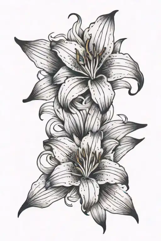 A Lily And A Violet Intertwined