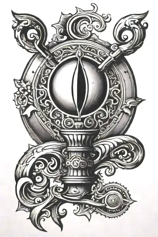 A Tattoo Of The Symbol Of Mercury