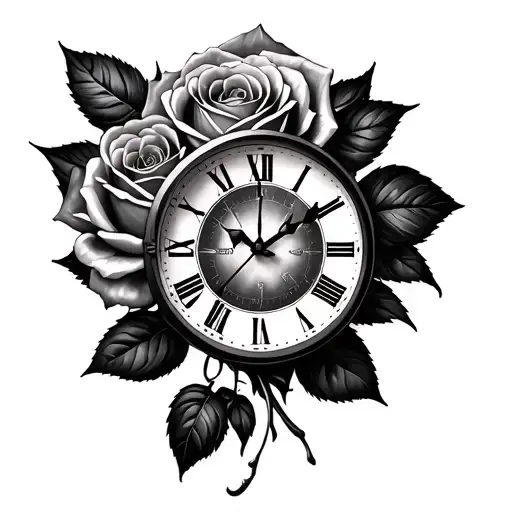 Roses Clock