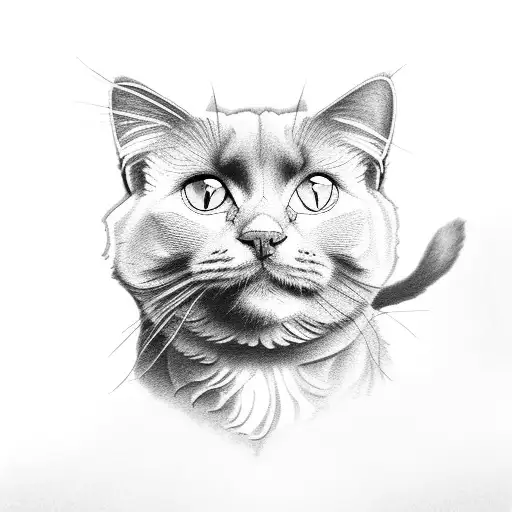 One Black Cat And One American Curl Cat