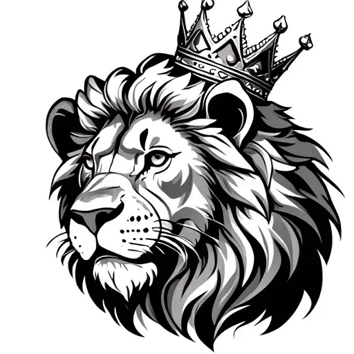 Lion Wearing A Crown