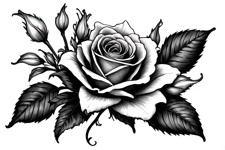 Beautiful Rose With Lillies