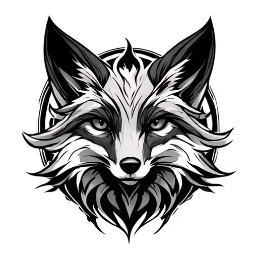 A Symbol Of A Fox In The Style Of Elden Ring Art
