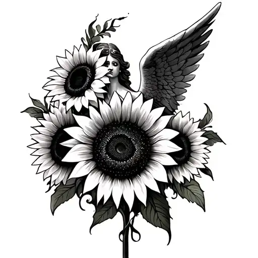 God Sunflowers And An Angel