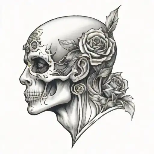 Skull And Human Face Androgen