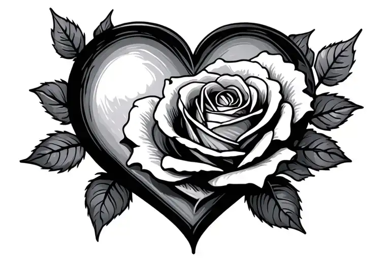 Heart With Rose