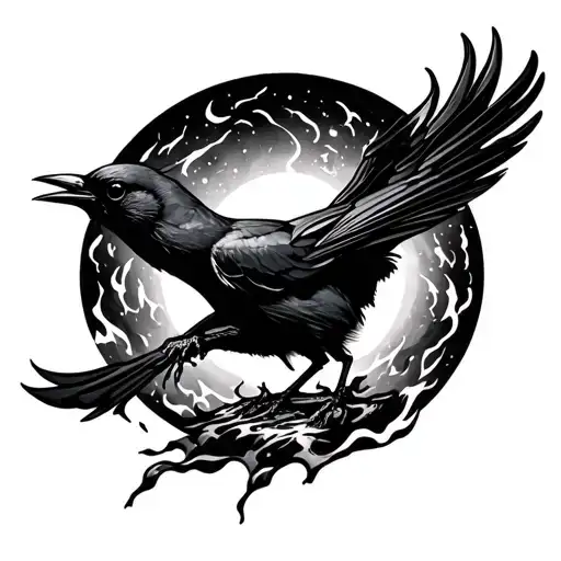 Addiction Recovery Black Bird Rising From Ashes
