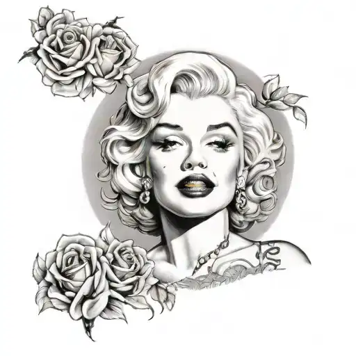 Tattooed Marilyn Monroe Portrait