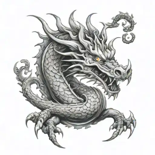 Cylinder Dragon Tattoo