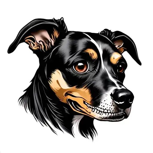 Dog Head With One Skeletal Eye